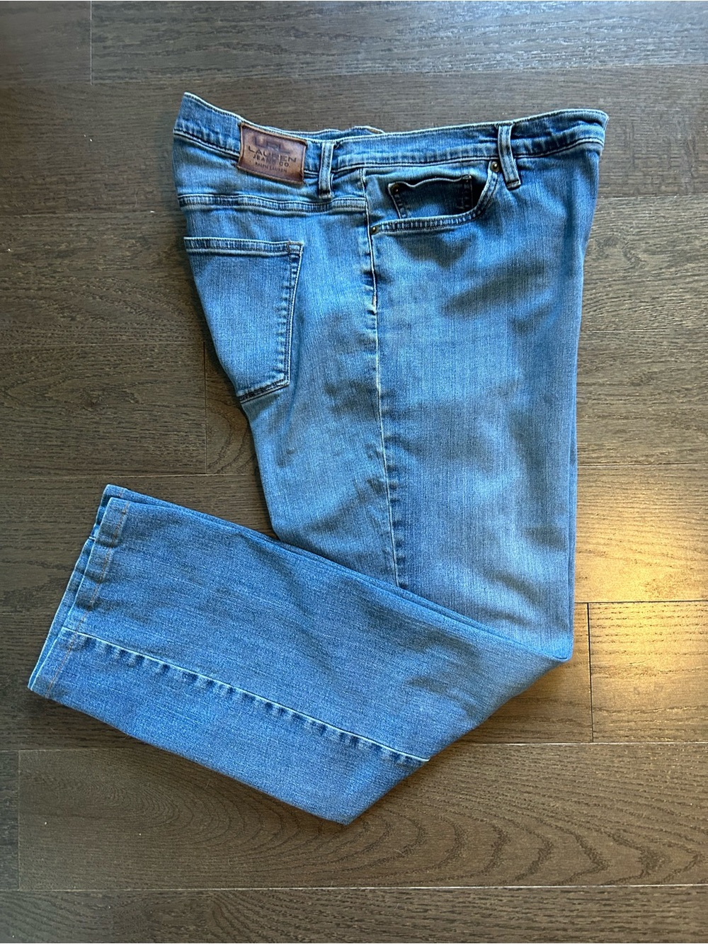 Lauren Ralph Lauren Jeans Women Size 16 Medium Wash Blue Straight 30x30 Measure